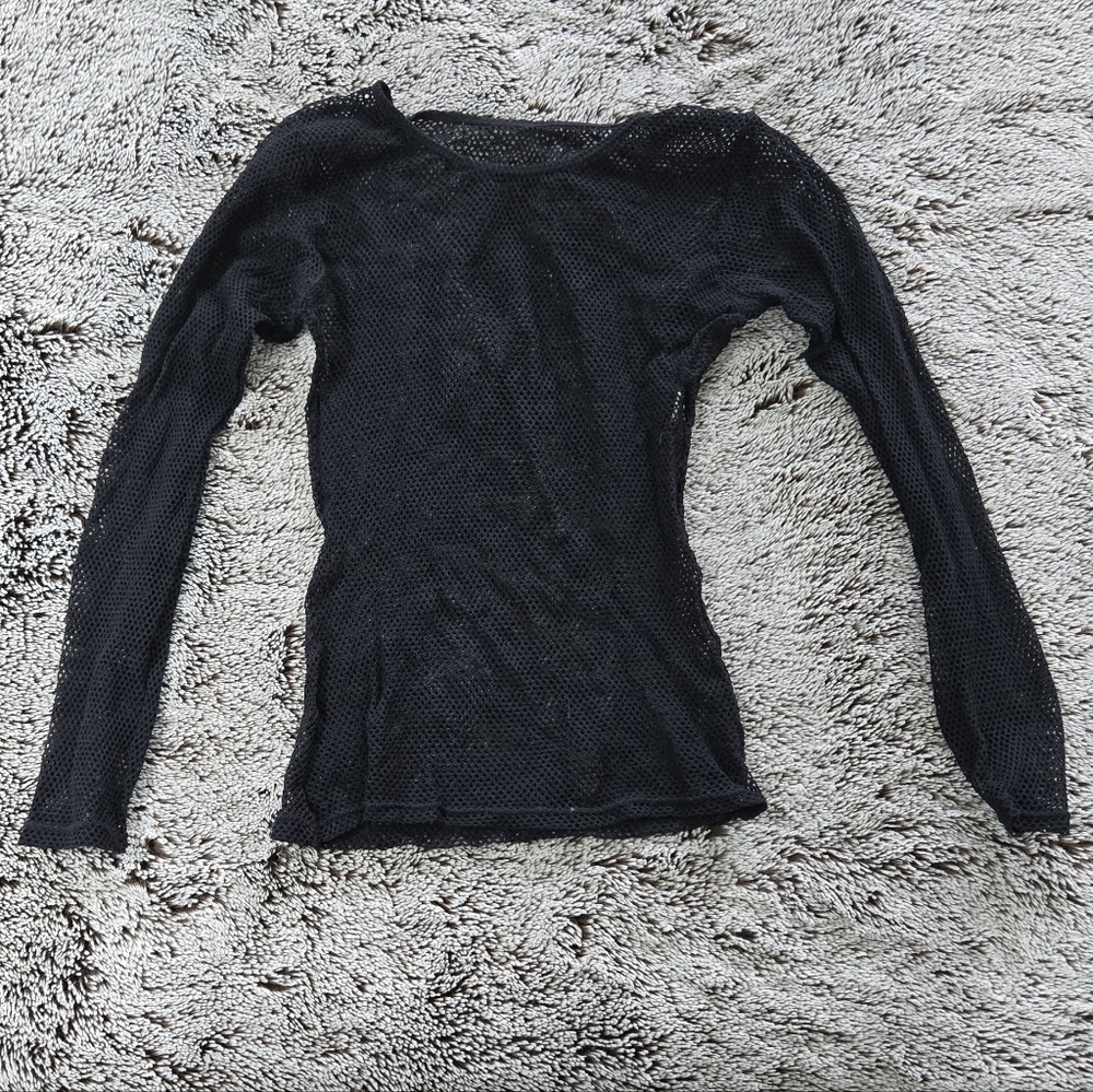 Vintage 90s Hot Topic fishnet shirt